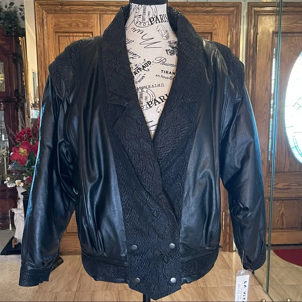 VINTAGE 80’s LA VITA BOMBER JACKET - Picture 2 of 14